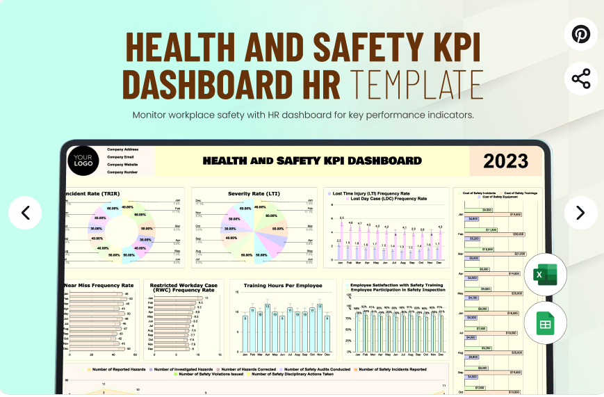 Excel Health and Safety Hazards Template by Template.net